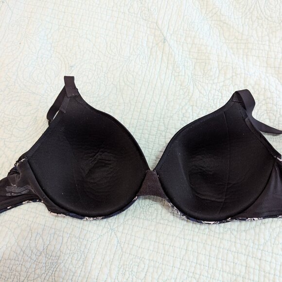 Maidenform Flower Navy/Black Bra 34DD - Picture 6 of 9